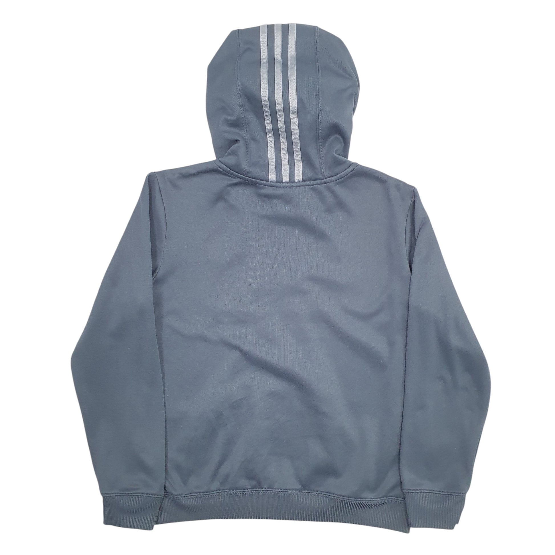 Mens Grey Adidas Spellout Hoodie Jumper