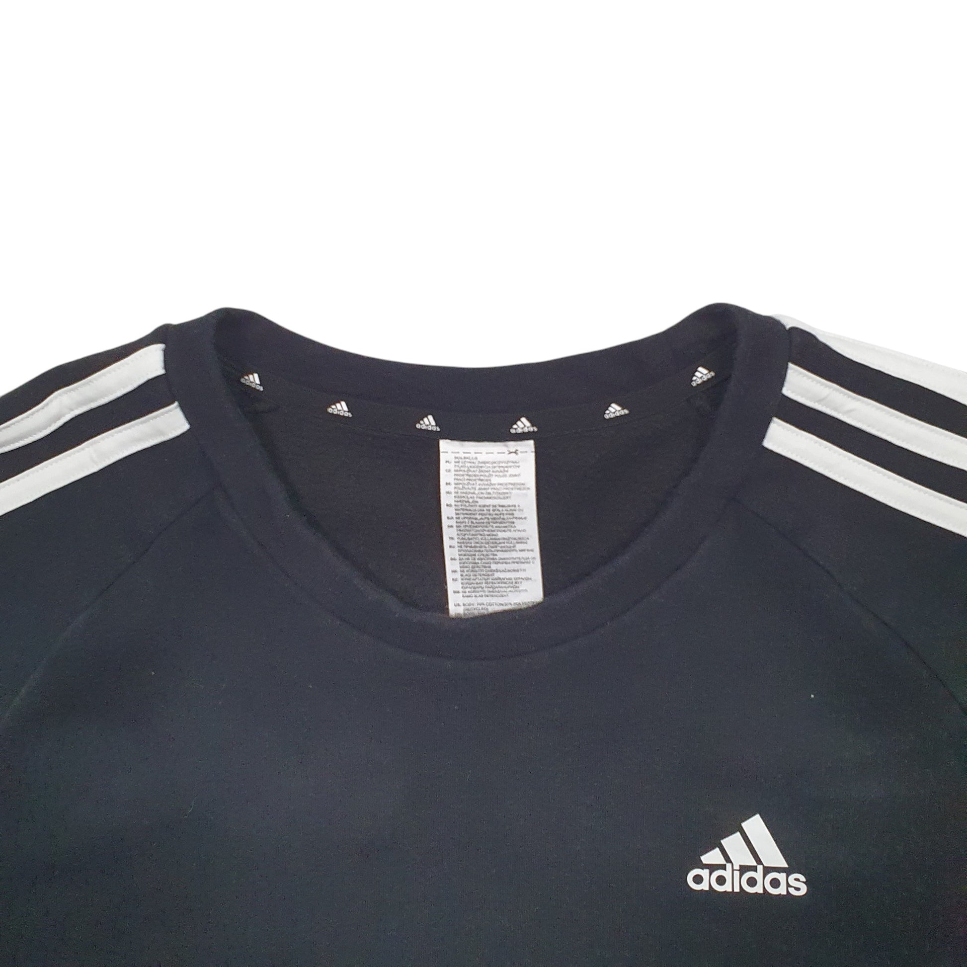 Womens Black Adidas  Crewneck Jumper