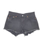 Womens Black Levis 501 Denim Jorts Hot Pants Denim Shorts