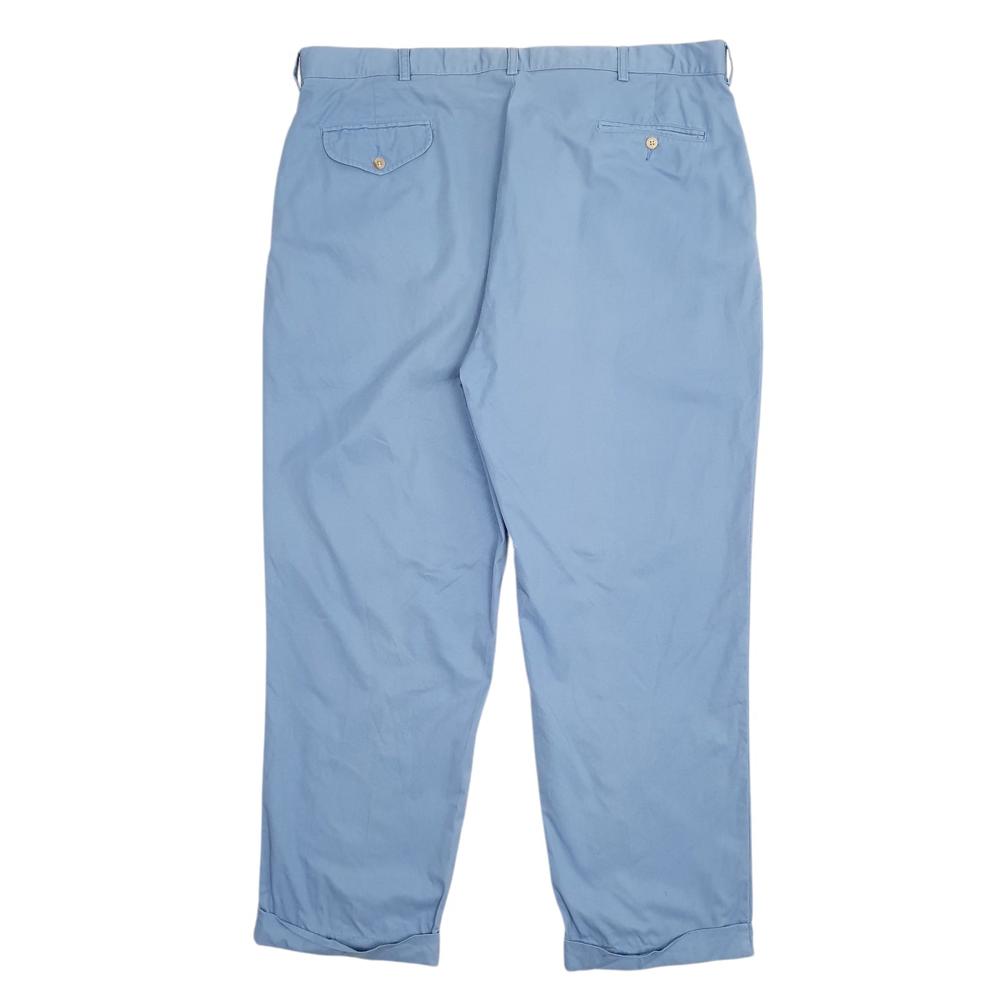 Mens Blue Polo Ralph Lauren Double Pleated Chino Trousers