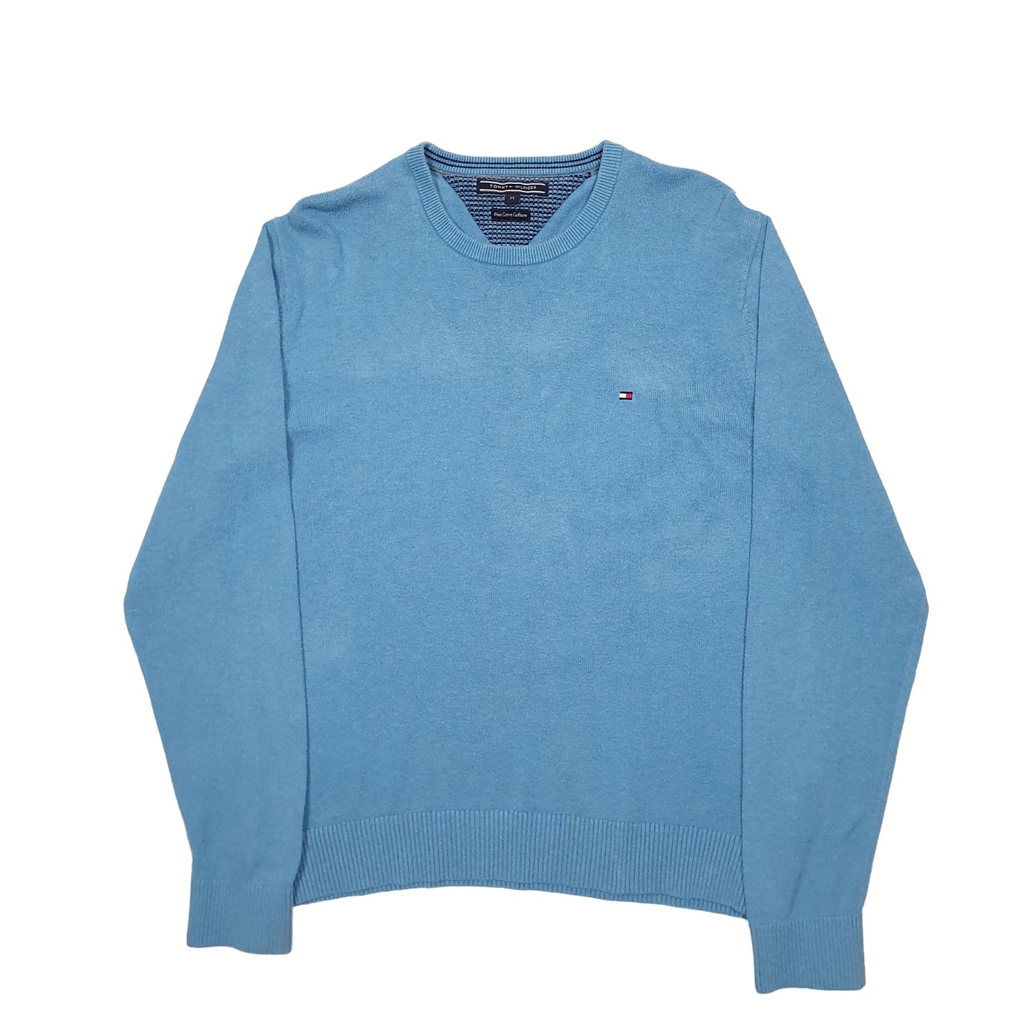 Mens Blue Tommy Hilfiger Knit Crewneck Jumper