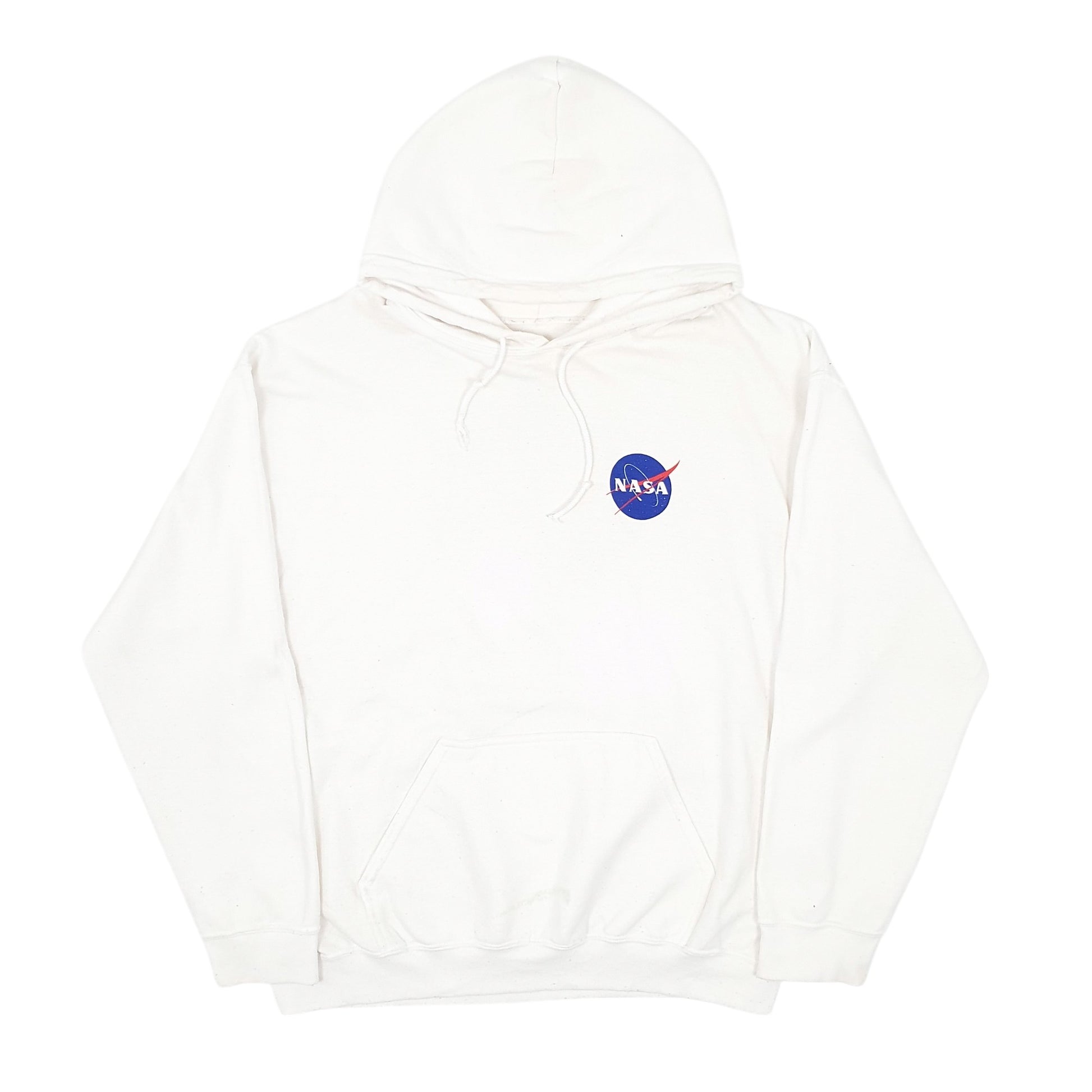 Mens White Nasa Bowery Supply Hoodie Jumper