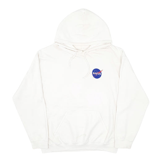 Mens White Nasa Bowery Supply Hoodie Jumper