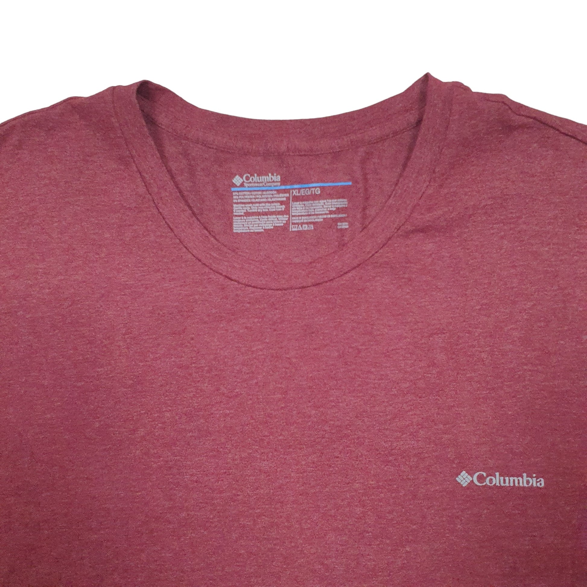 Mens Burgundy Columbia Sportswear  Long Sleeve T Shirt