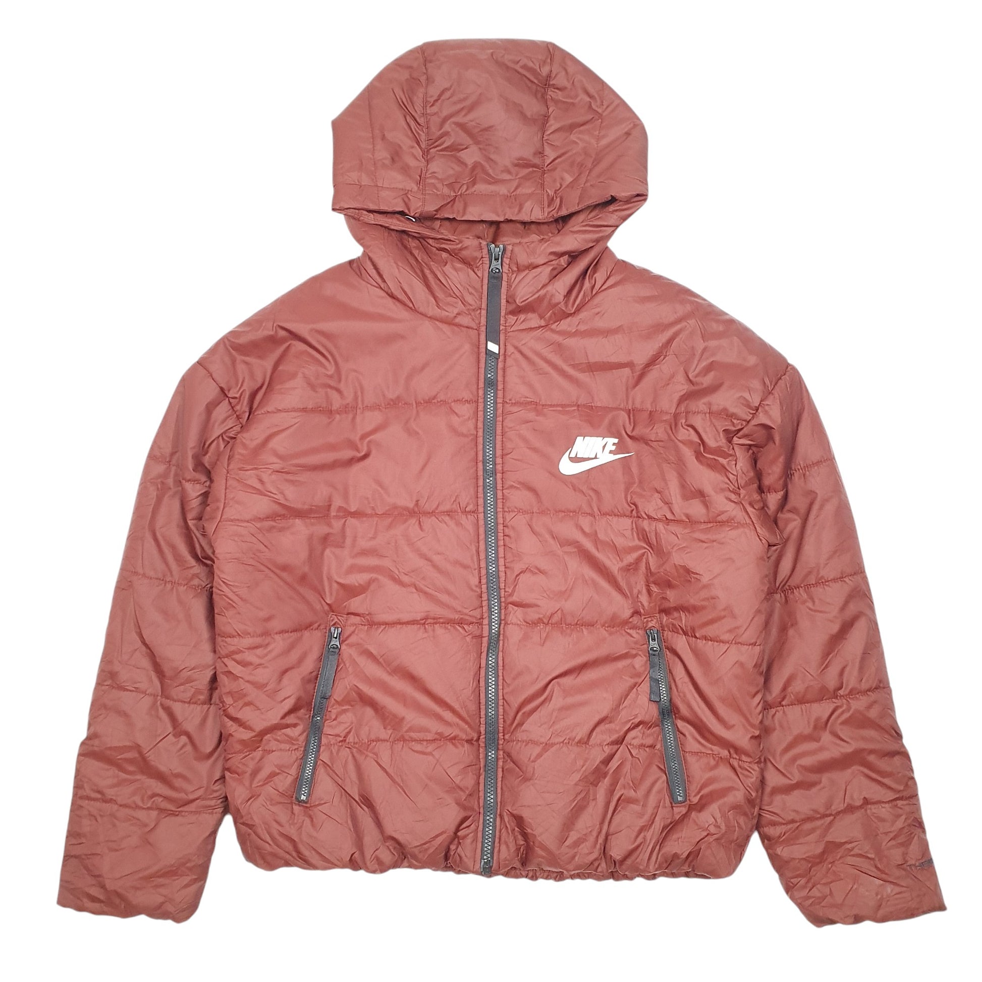 Womens Brown Nike Swoosh Therma Fit  Coat