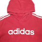 Mens Red Adidas Spellout Hoodie Jumper