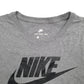 Mens Grey Nike Spellout Long Sleeve T Shirt