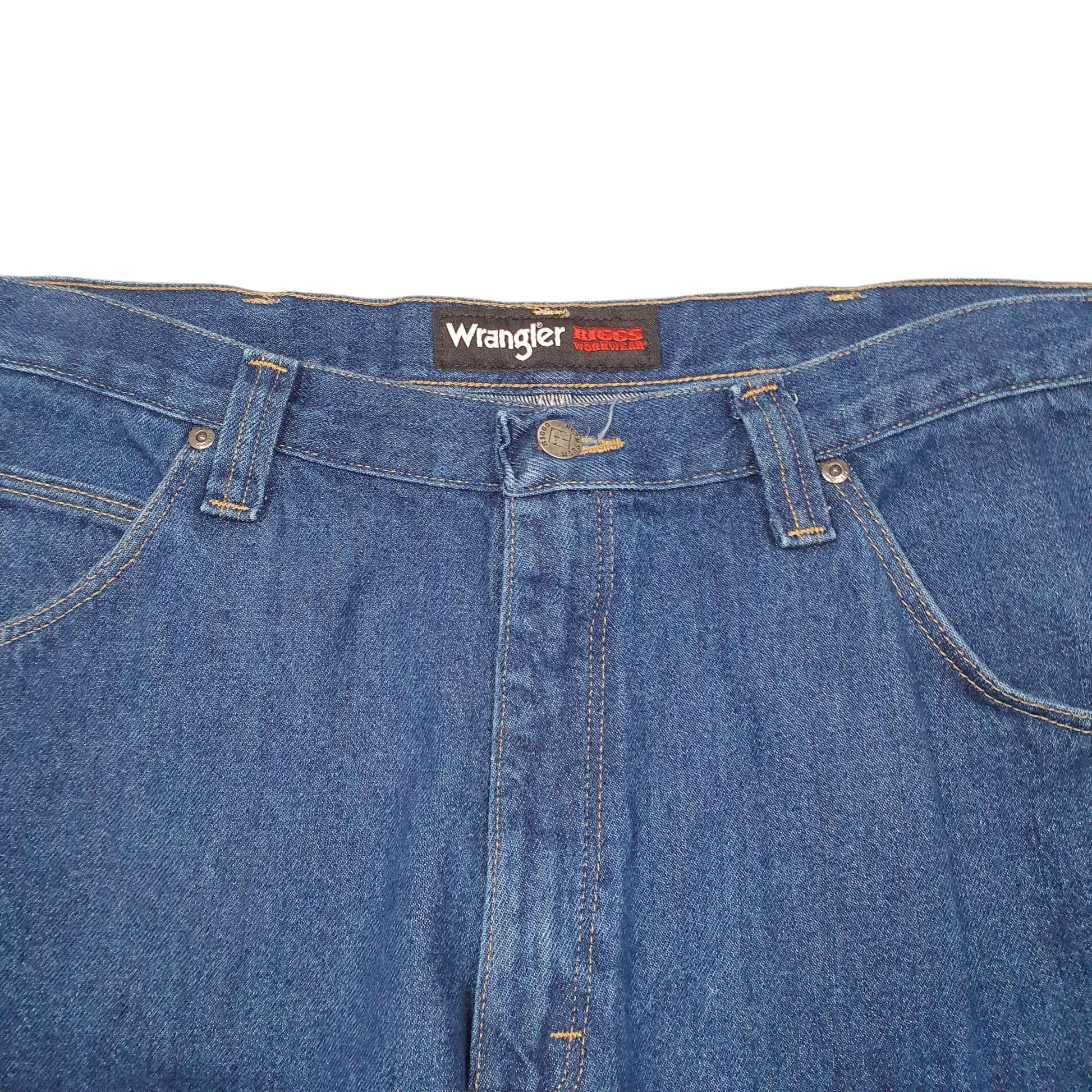 Mens Blue Wrangler Carpenter Pants Workwear Riggs Casual JeansW38 L30