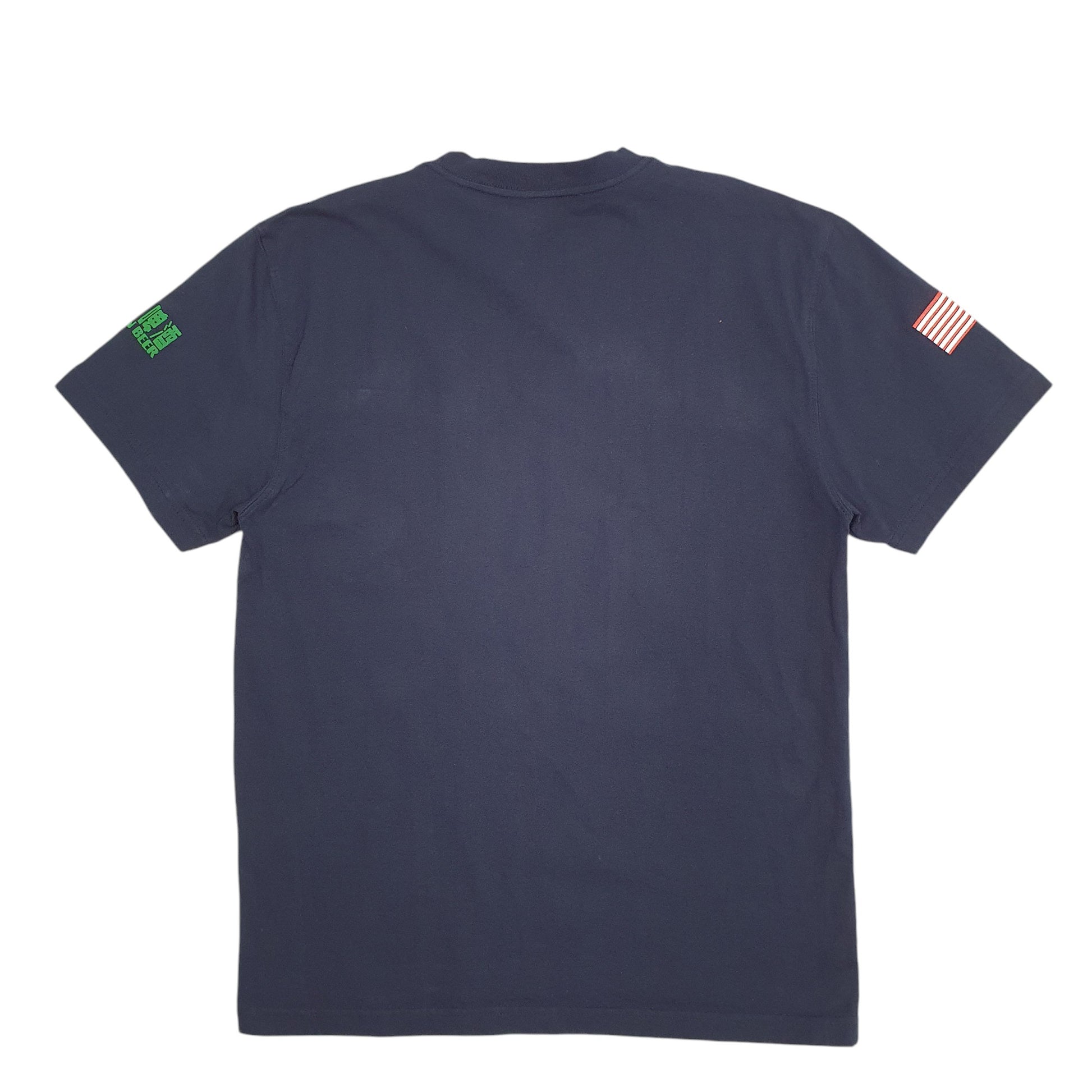 Mens Navy Dickies New York Amercan Flag Short Sleeve T Shirt