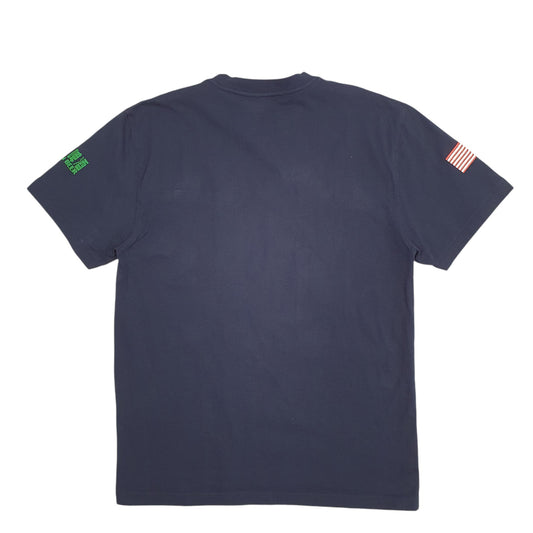 Mens Navy Dickies New York Amercan Flag Short Sleeve T Shirt