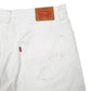 Mens White Levis Denim Jeans Jorts 569 Relaxed Baggy Denim Shorts