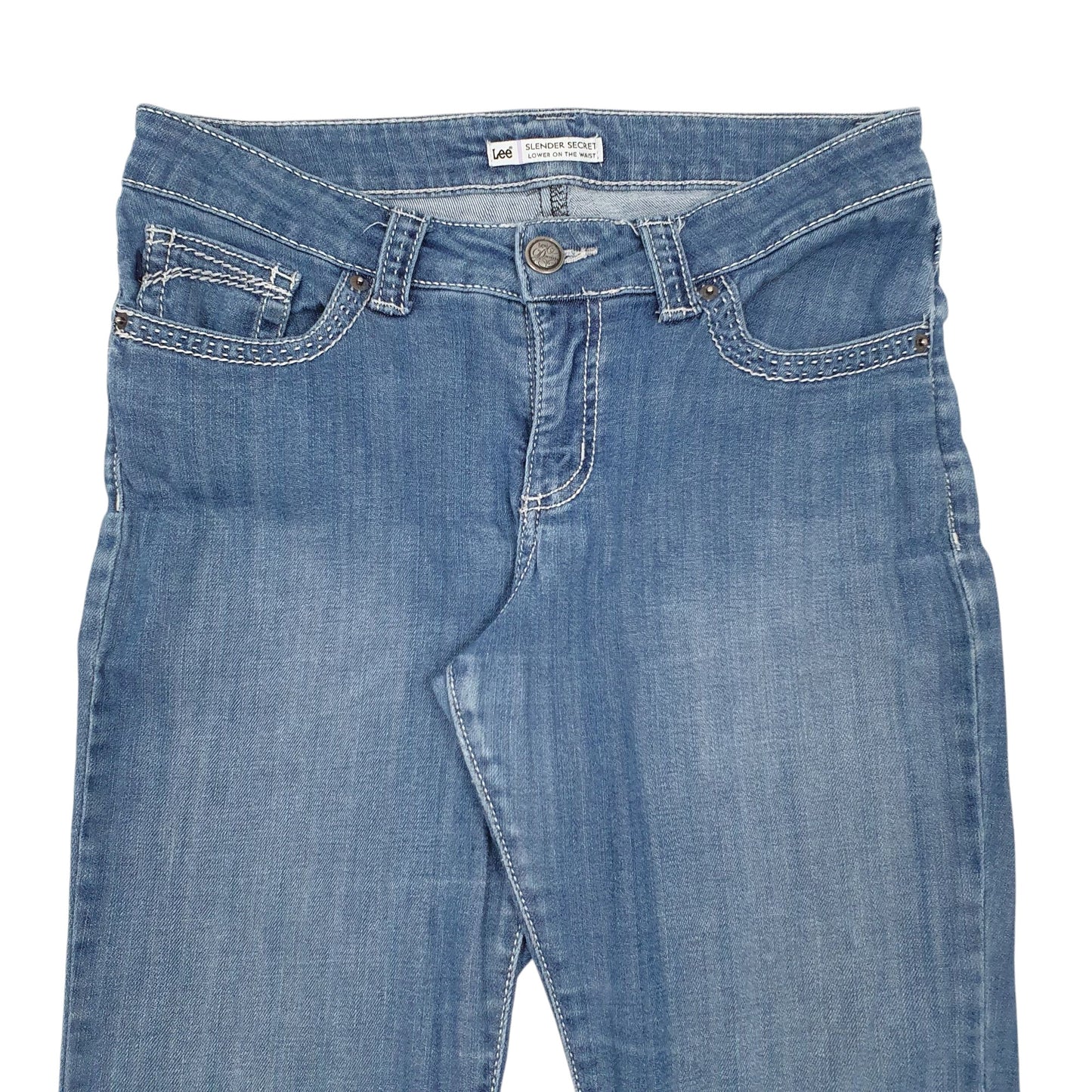 Womens Navy Lee  Slender Secret JeansW32 L33