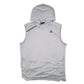 Mens Grey Adidas Sleeveless Workout Gym Active Hoodie Jumper