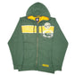 Mens Green NFL Green Bay Packers Football USA Hoodie Full Zip Jumper