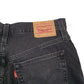 Womens Black Levis 501 Denim Jorts Hot Pants Denim Shorts