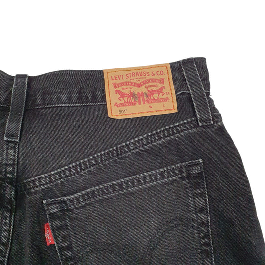 Womens Black Levis 501 Denim Jorts Hot Pants Denim Shorts
