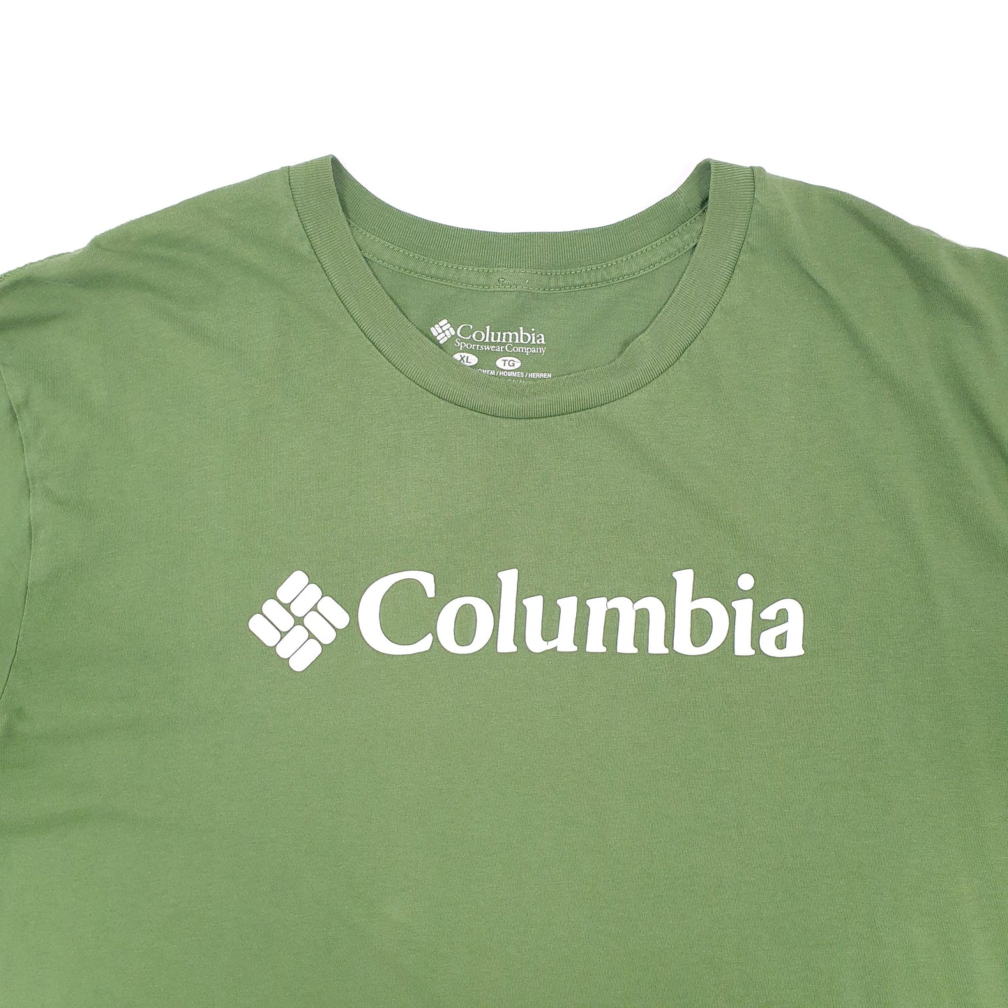 Mens Green Columbia Sportswear Spellout Short Sleeve T Shirt