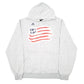 Mens Grey Adidas USA Soccer Team Flag Hoodie Jumper