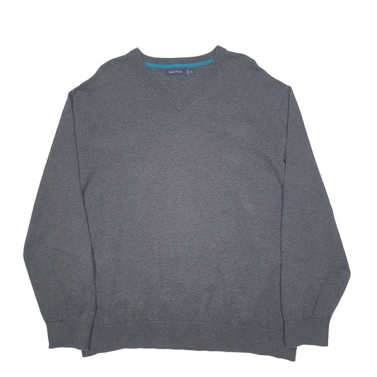 Mens Grey Nautica Knit Crewneck Jumper