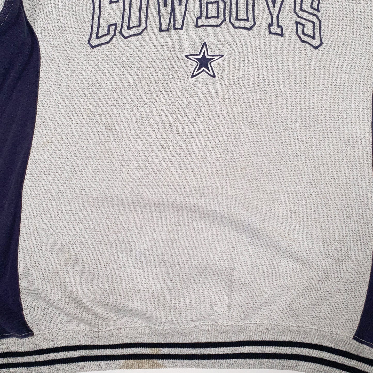 Mens Grey Logo Athletic Vintage Dallas Cowboys Crewneck Jumper