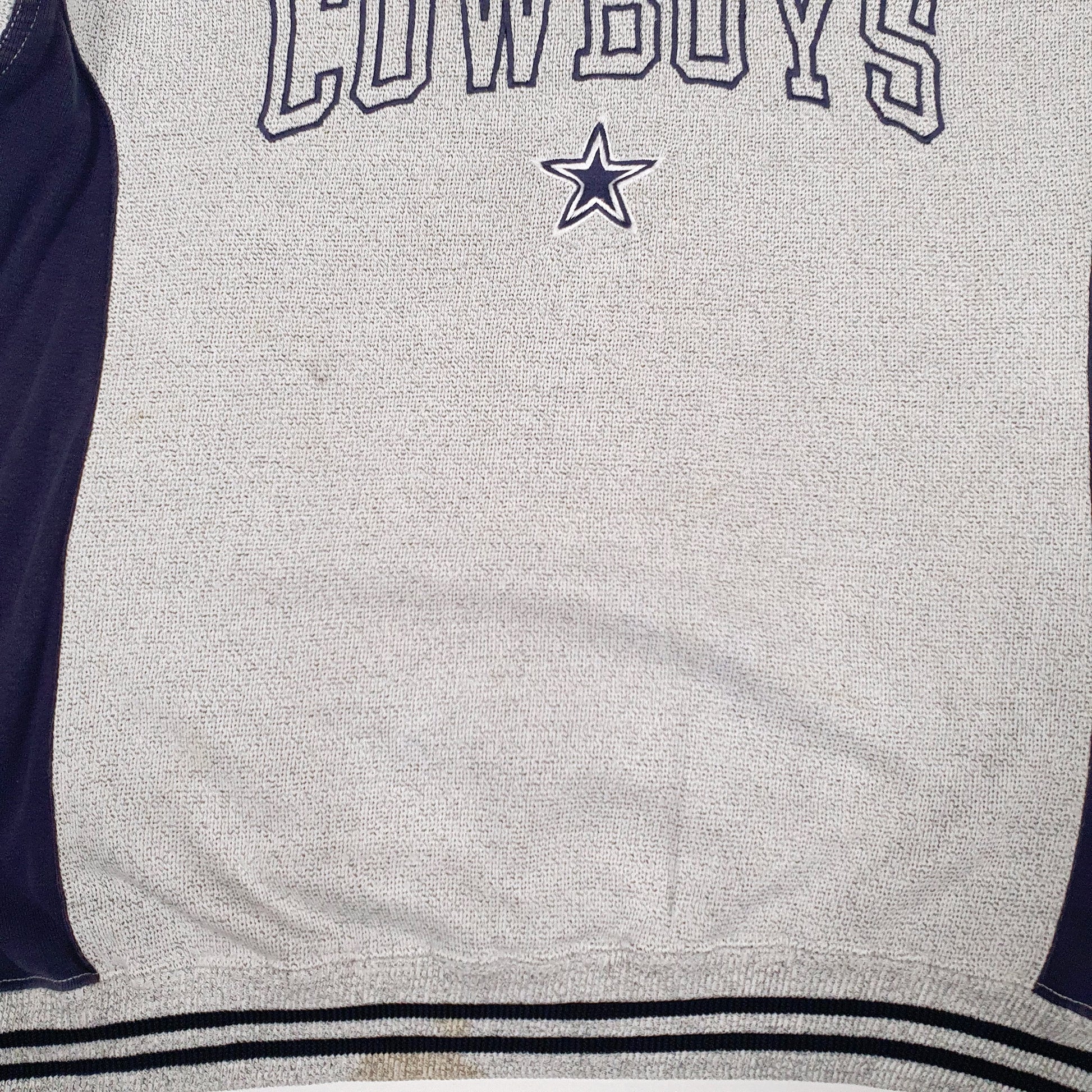 Mens Grey Logo Athletic Vintage Dallas Cowboys Crewneck Jumper