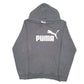 Mens Grey Puma Spellout Hoodie Jumper