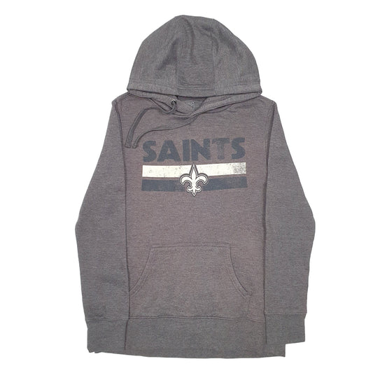 Womens Grey NFL New Orleans Saints American Football Pro Line Fanatics Hoodie Jumper