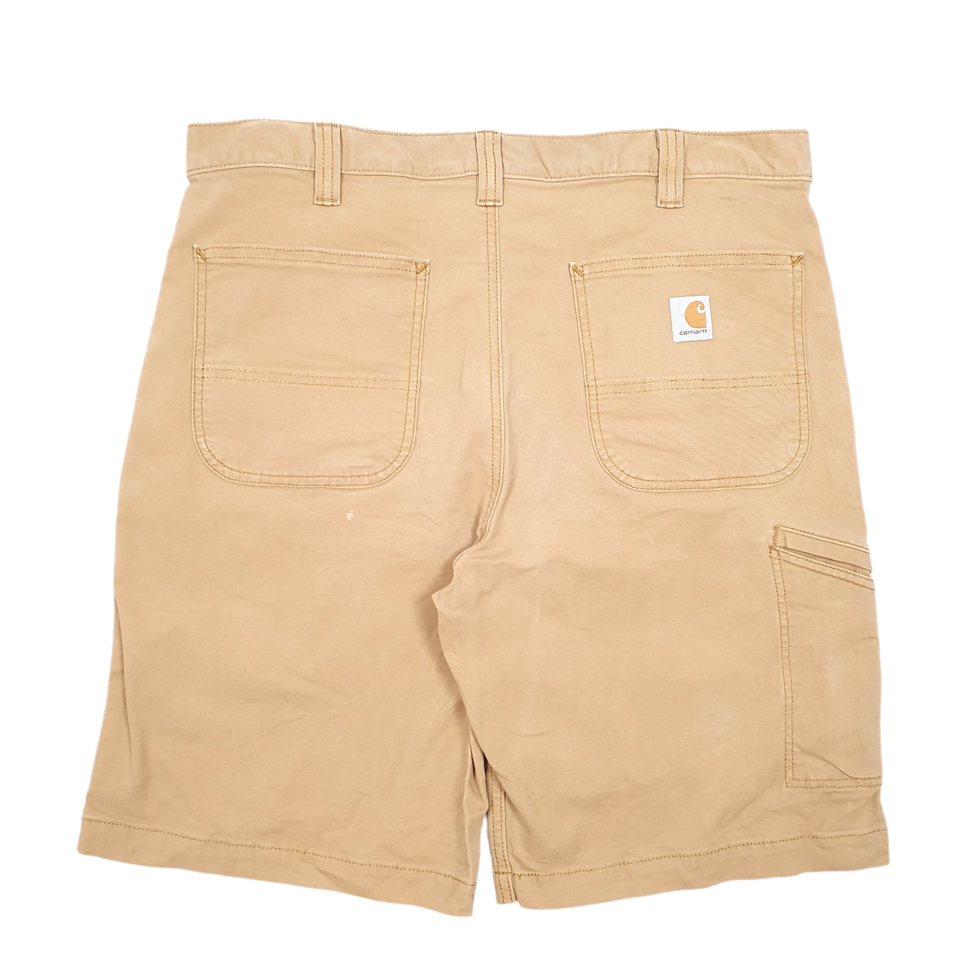 Mens Tan Carhartt Workwear Relaxed Carpenter Shorts