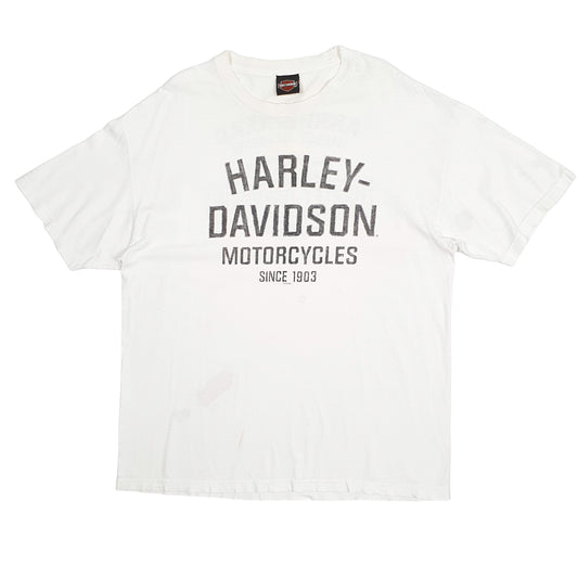 Mens White Harley Davidson Arrowhead Arizona Short Sleeve T Shirt