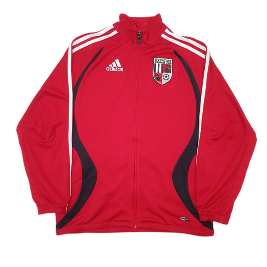 Mens Red Adidas Syracuse Football Club Active Wear Clima Cool Full Zip Jumper