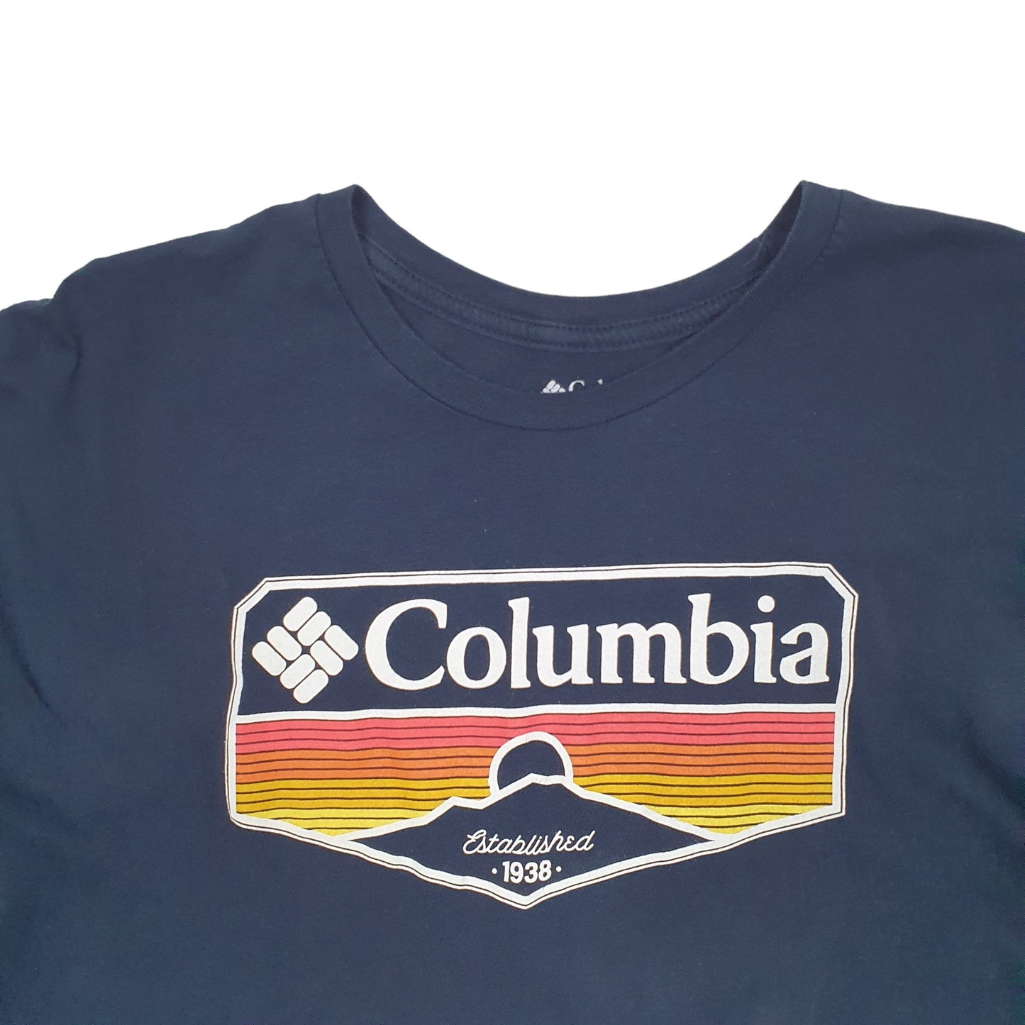 Mens Navy Columbia Sportswear Spellout Short Sleeve T Shirt