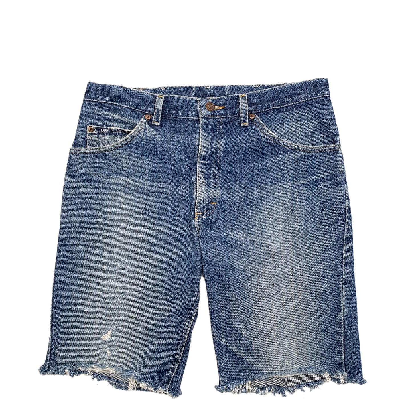 Mens Blue Lee  Denim Shorts