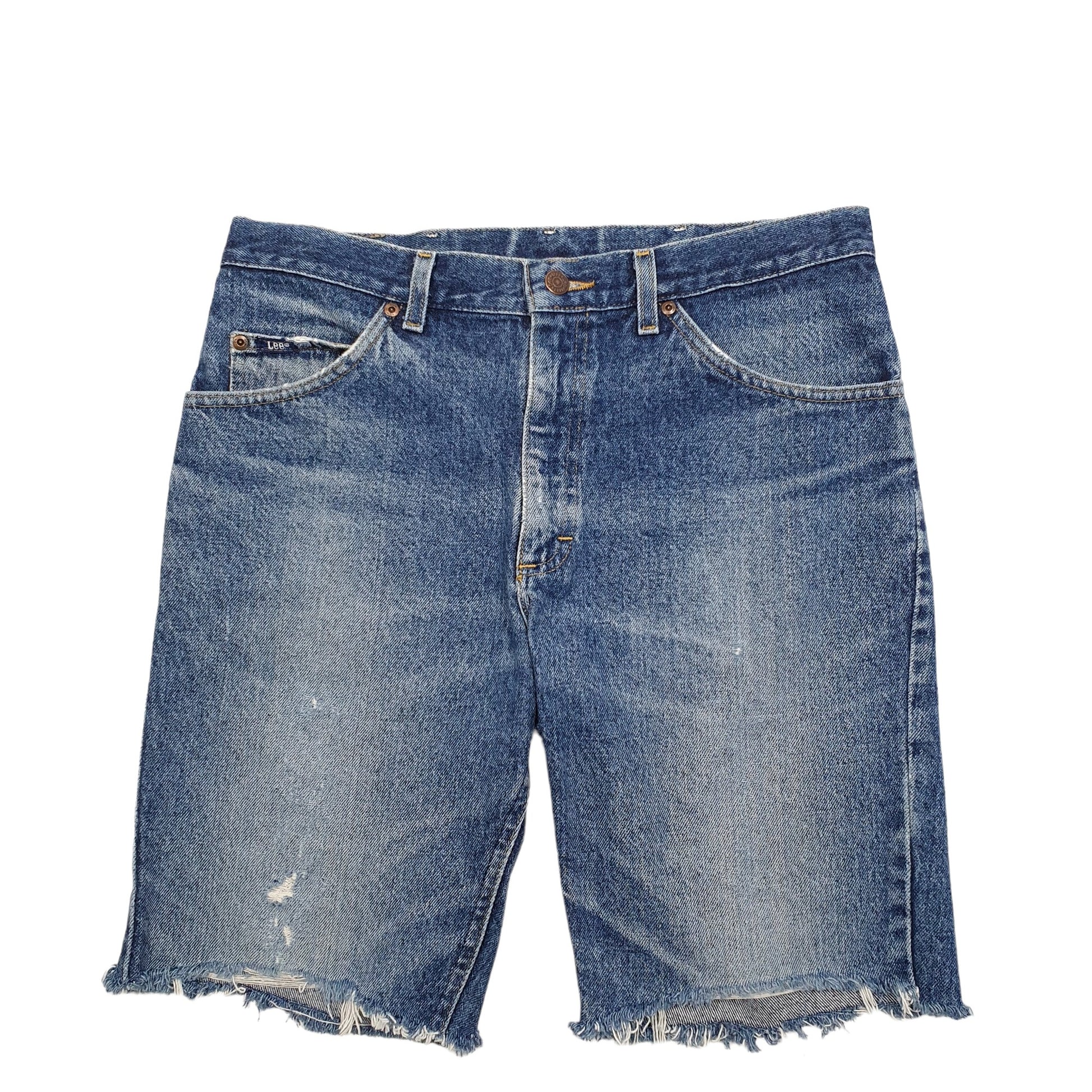 Mens Blue Lee  Denim Shorts