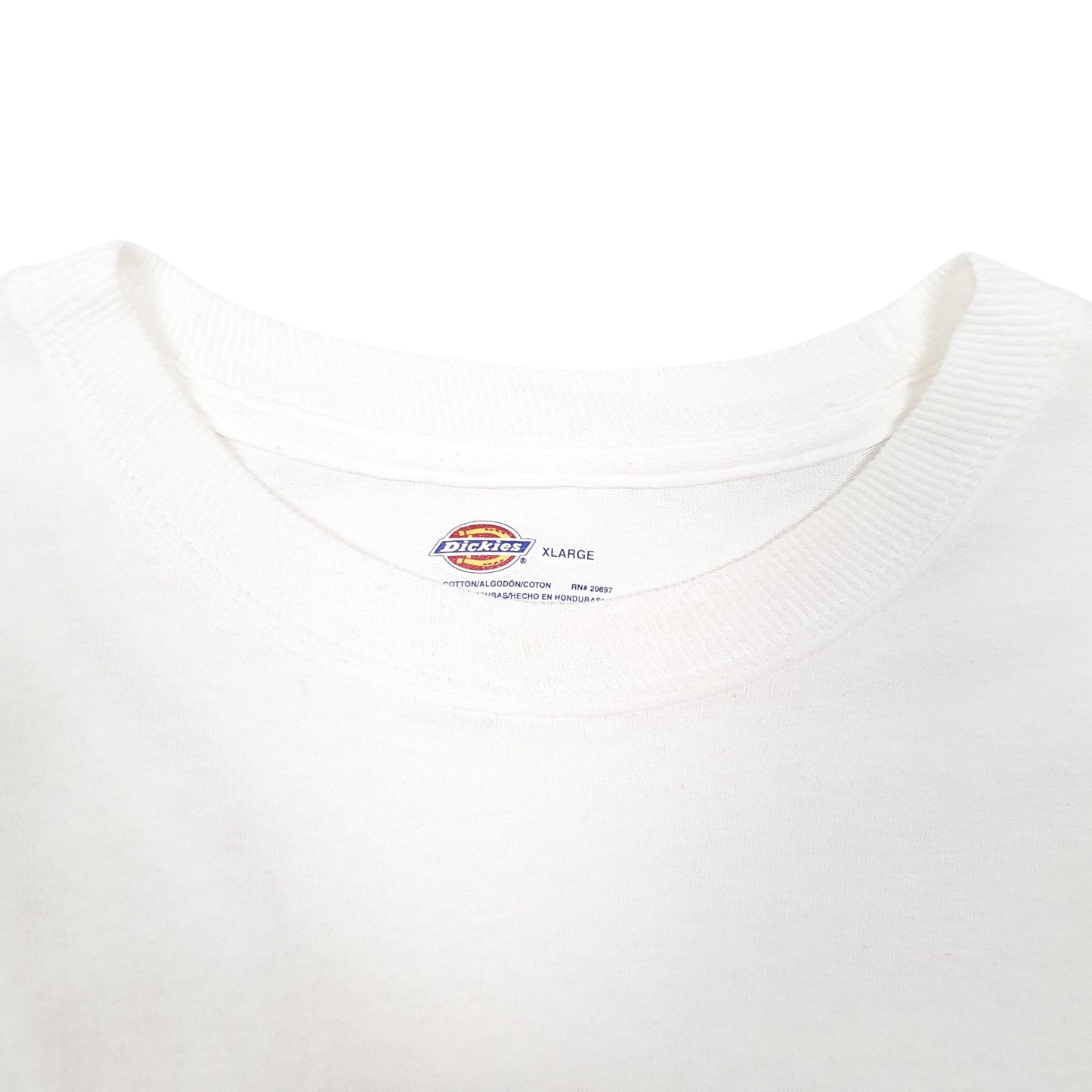 Mens White Dickies Pocket Workwear Short Sleeve T Shirt