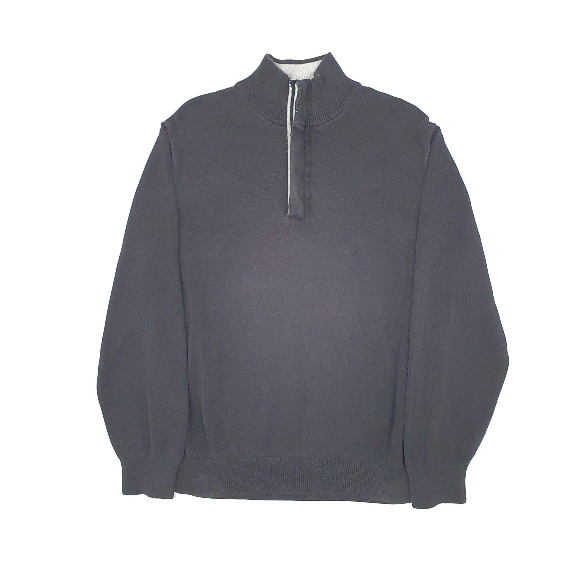 Mens Black Tommy Hilfiger  Quarter Zip Jumper