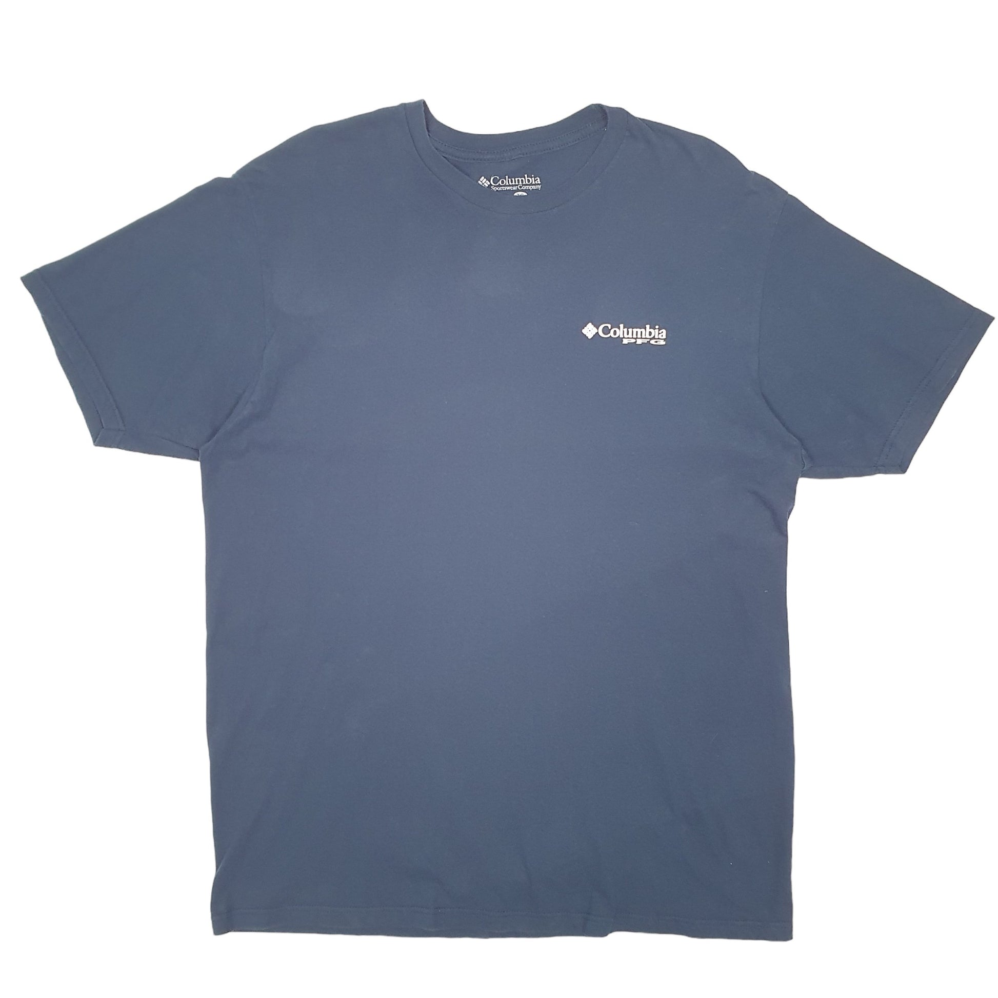 Mens Navy Columbia Sportswear PFG Fishing Short Sleeve T Shirt