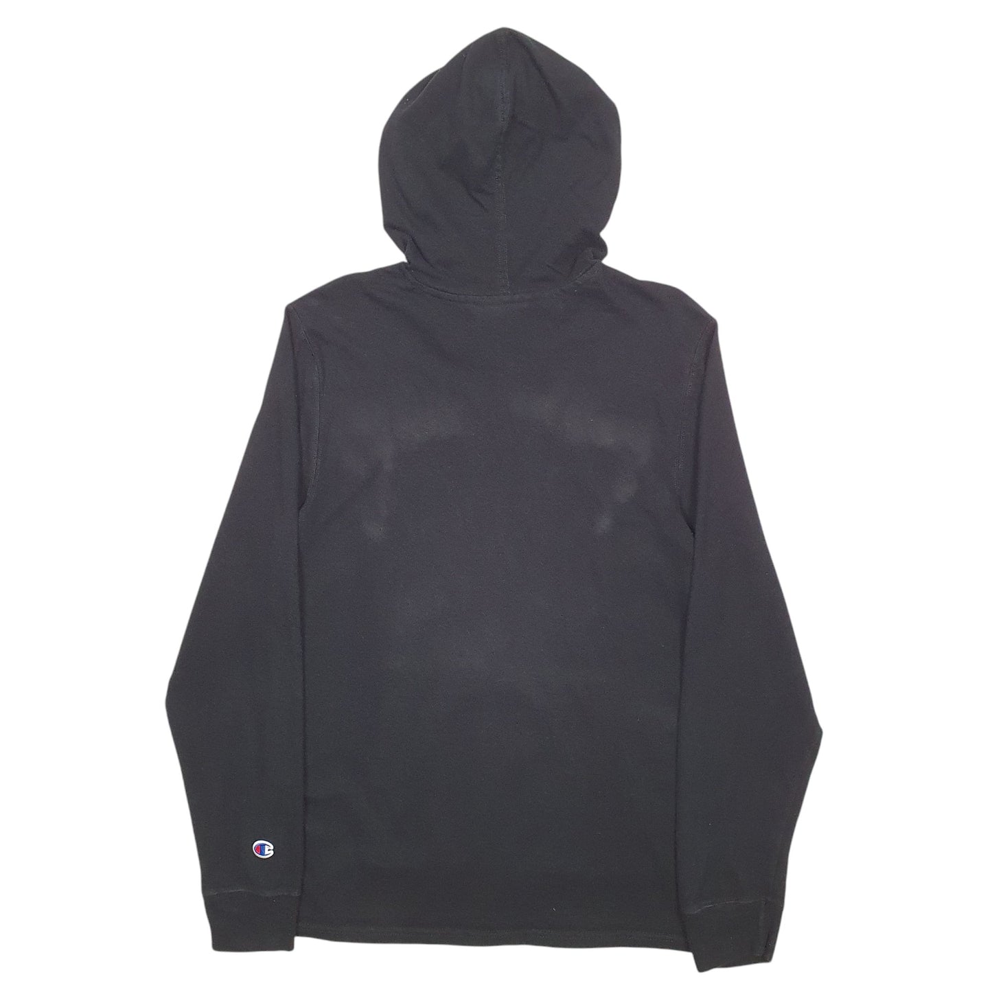 Mens Black Champion Spellout Hoodie Jumper