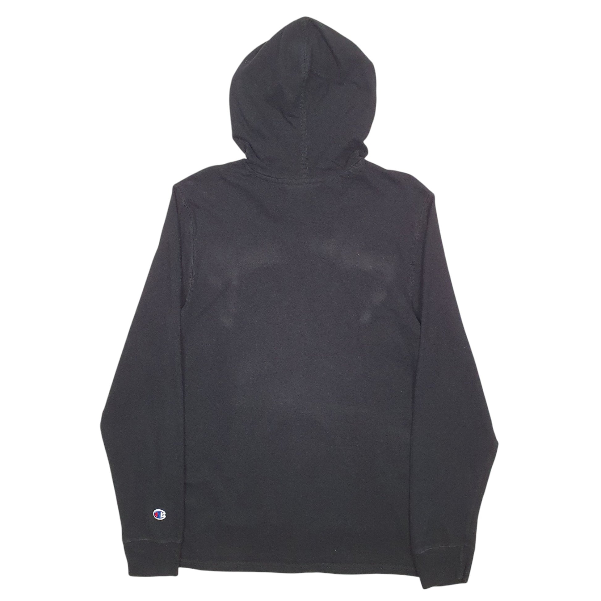 Mens Black Champion Spellout Hoodie Jumper