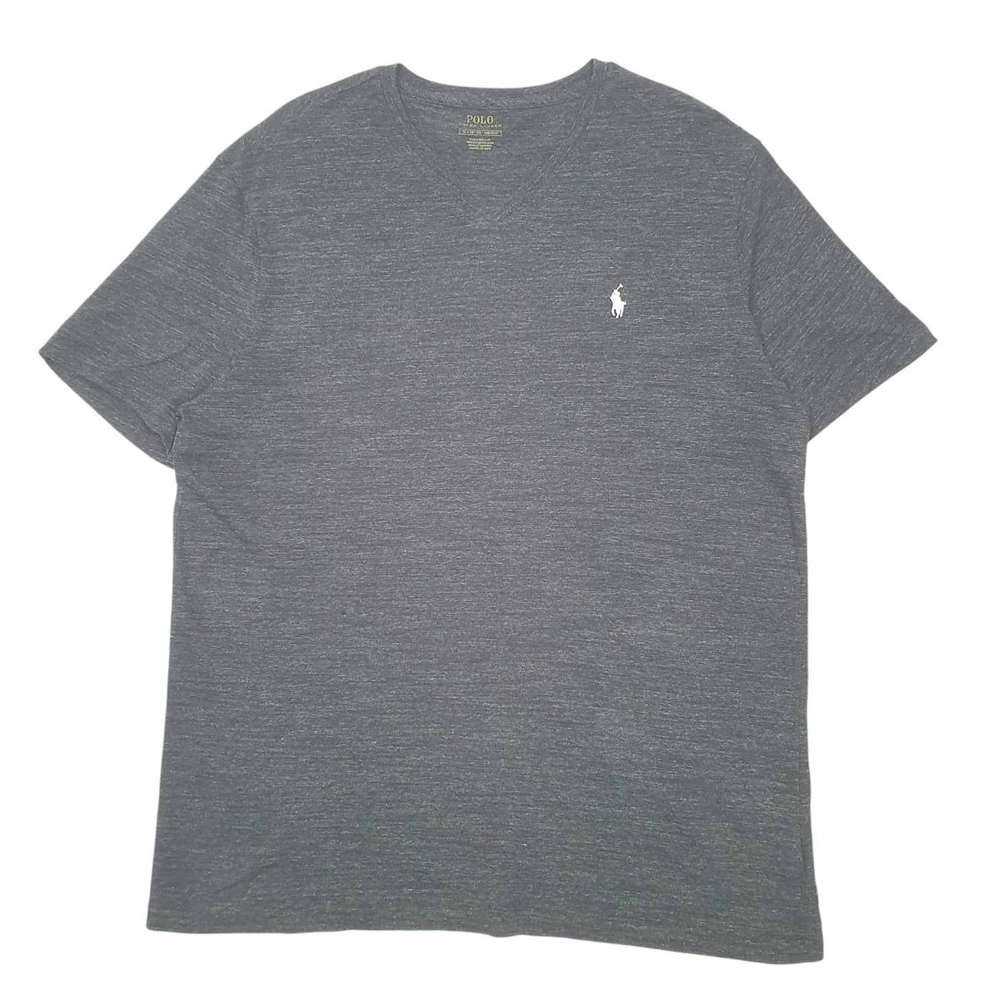 Mens Grey Polo Ralph Lauren V Neck Short Sleeve T Shirt