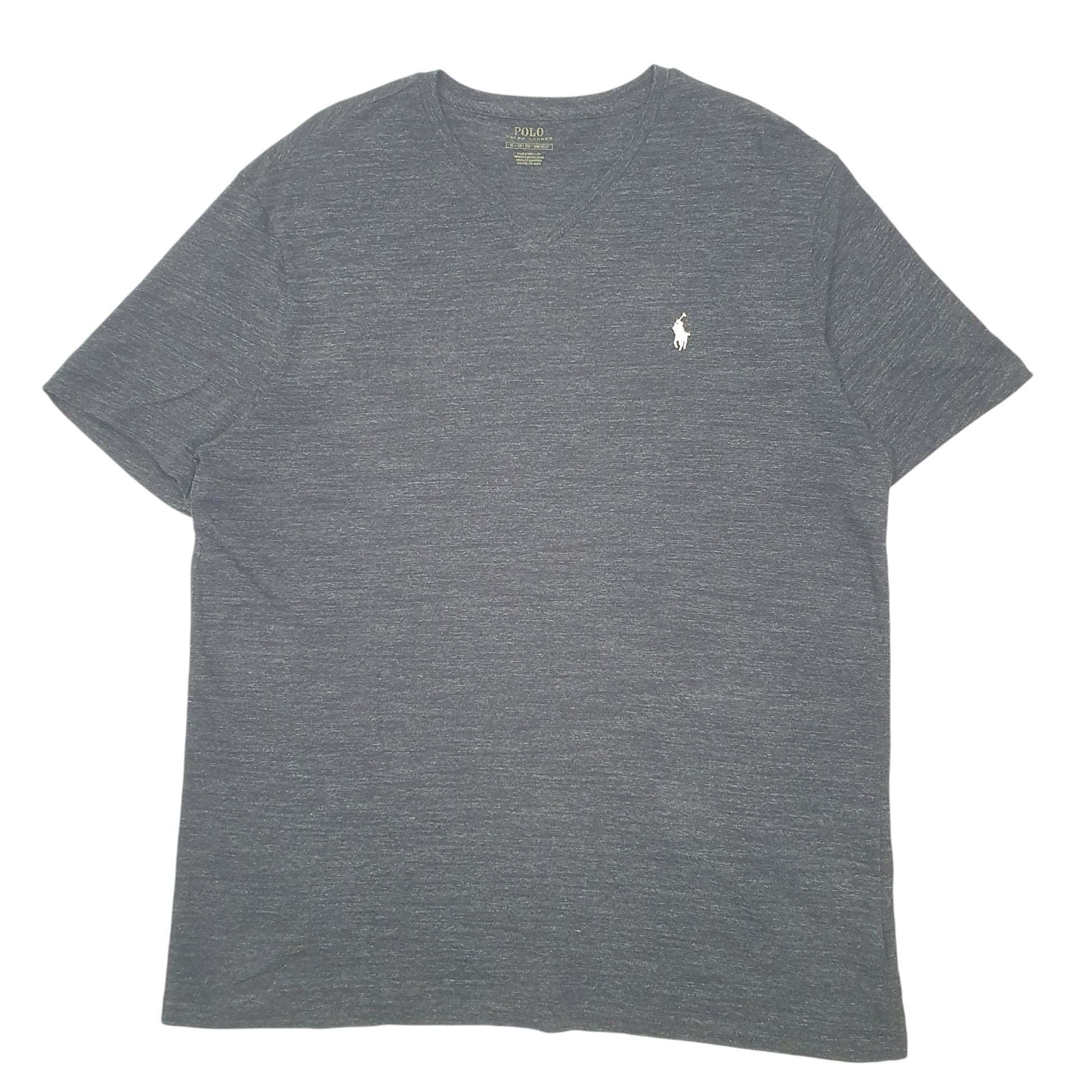 Mens Grey Polo Ralph Lauren V Neck Short Sleeve T Shirt