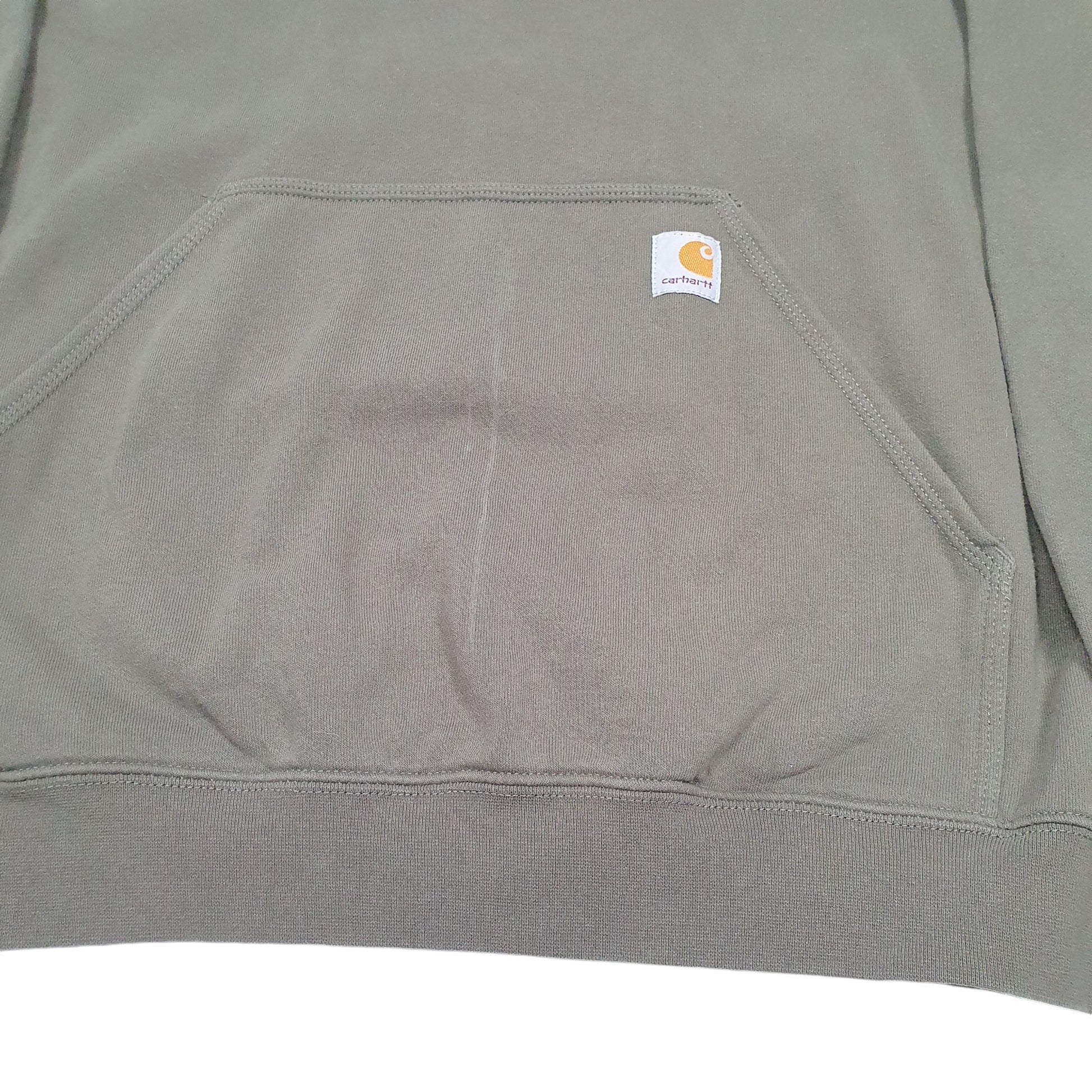 Mens Khaki Carhartt Workwear Loose Fit Hoodie Jumper