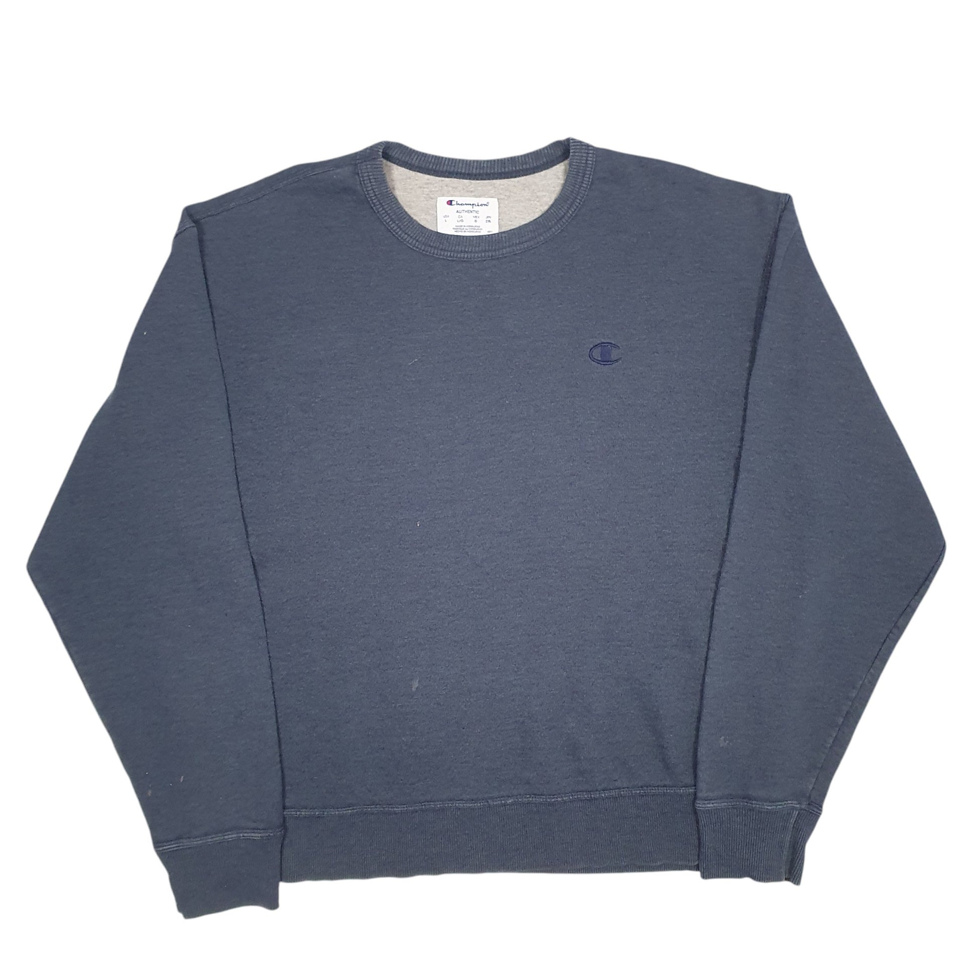 Mens Blue Champion Crewneck Jumper