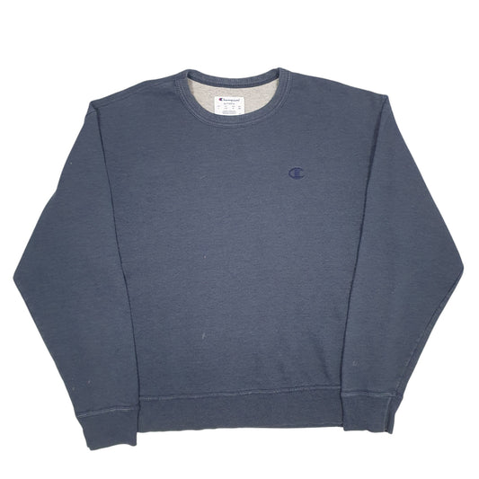 Mens Blue Champion Crewneck Jumper