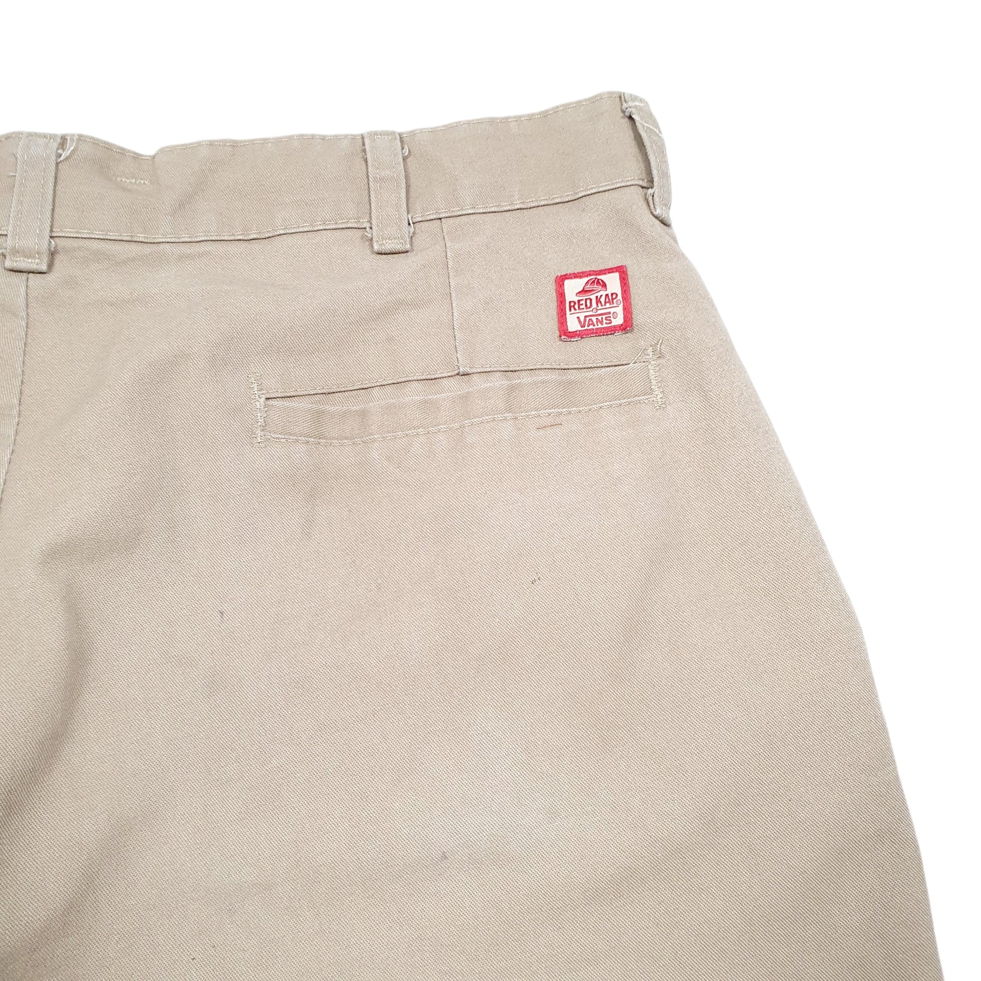 Mens Beige Red Kap Vans Surf Skate BMX Chino Shorts