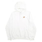 Mens White Nike Swoosh Hoodie Jumper