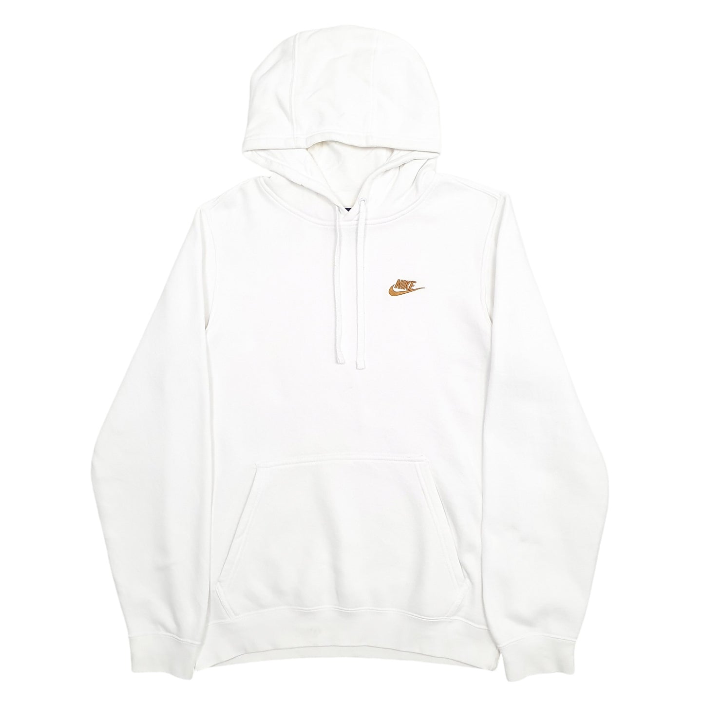 Mens White Nike Swoosh Hoodie Jumper