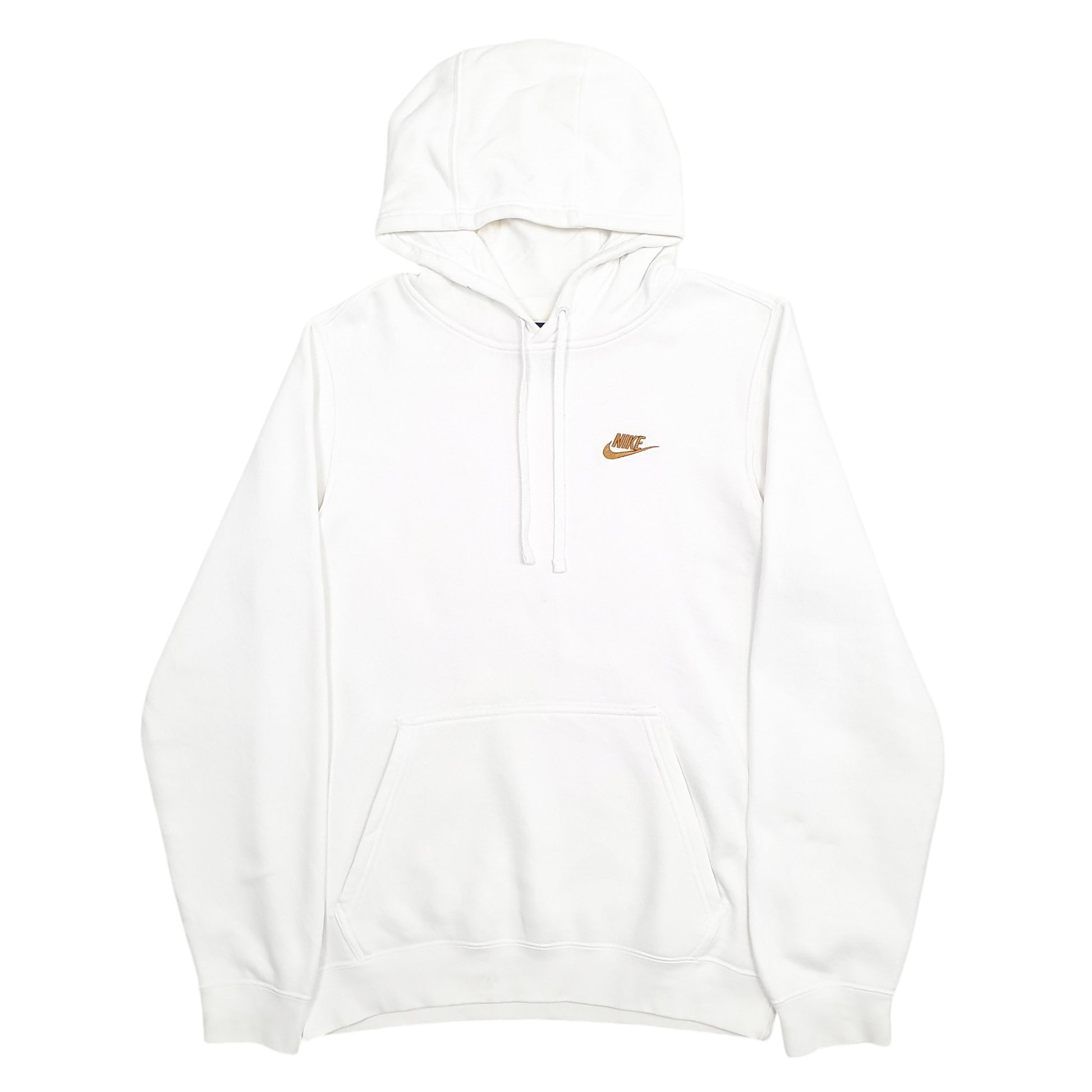 Mens White Nike Swoosh Hoodie Jumper