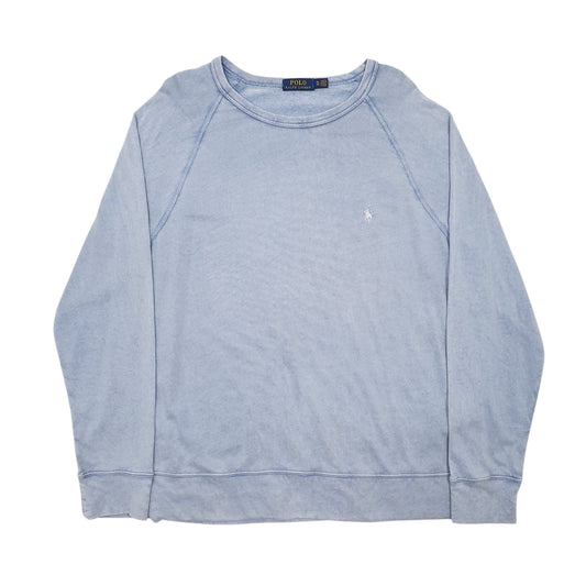 Mens Blue Polo Ralph Lauren Lightweight Crewneck Jumper