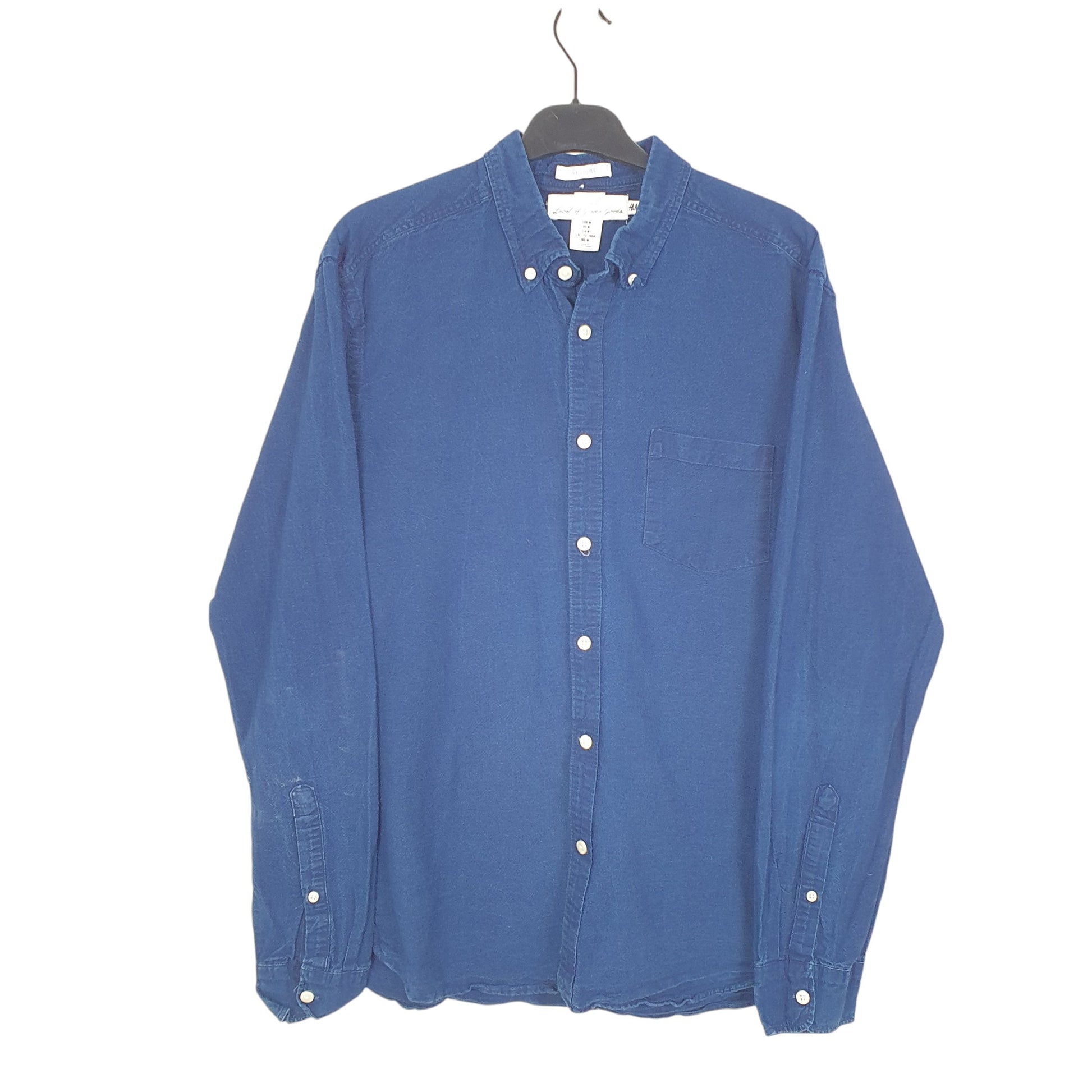 Mens Navy H&M L.O.G.G. Indigo Long Sleeve Shirt