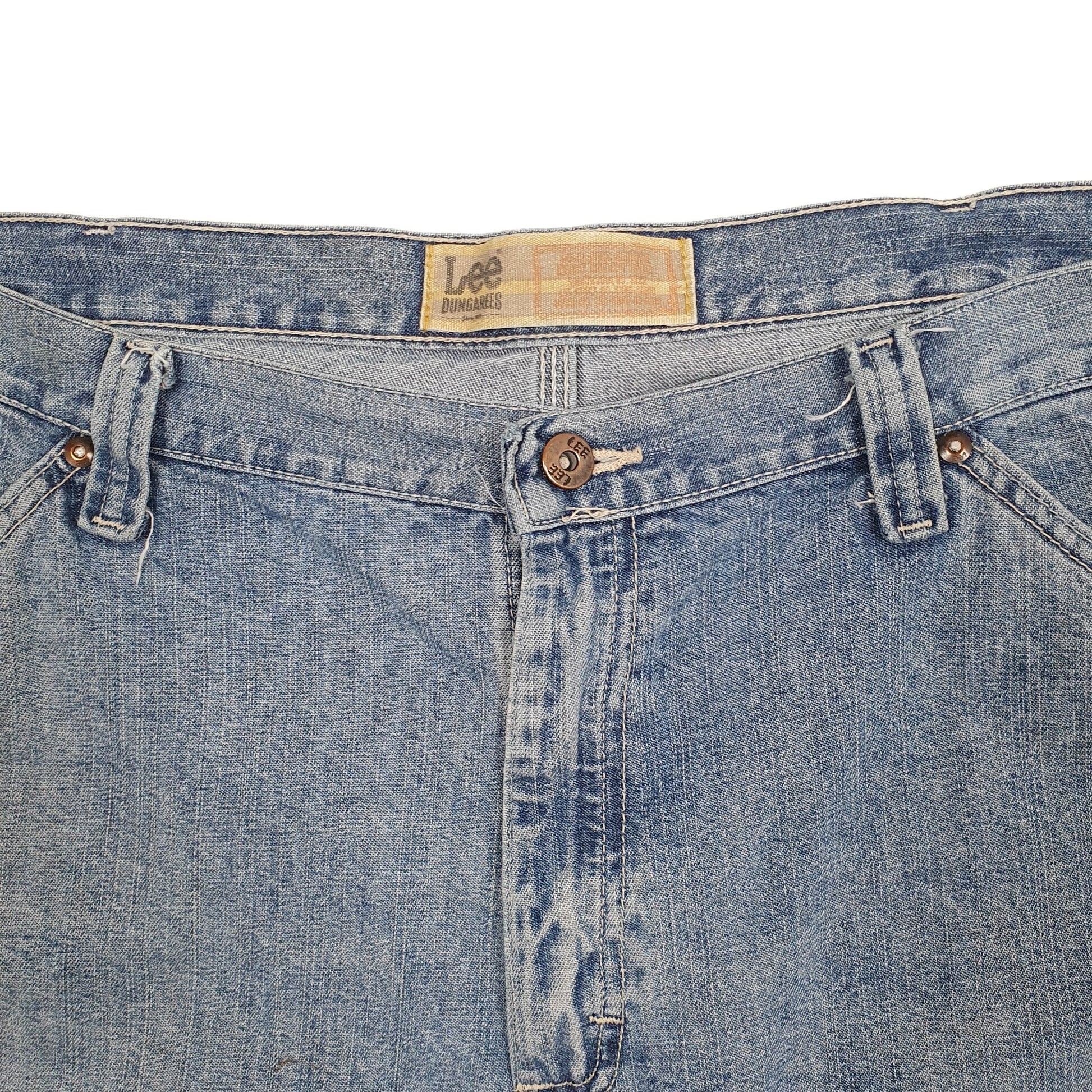 Mens Blue Lee Dungarees Jorts Denim Shorts